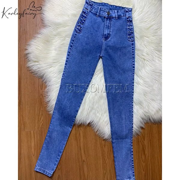 Slim Fit High Waist Jeans for Women - Perfect Hip Adjustable Butt Lifter Ankle-Length Pants for Stunning Fall Outfits with Jeans
